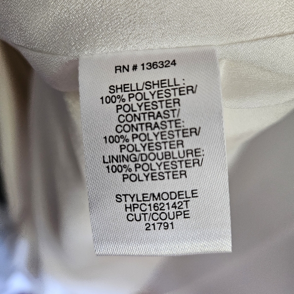 Halston Heritage White/Cream One Shoulder Dress - Picture 4 of 4